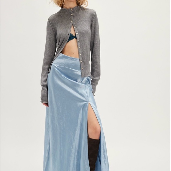 Free People Sasha Maxi Skirt -Mountains Spring sz 4 - Picture 1 of 8